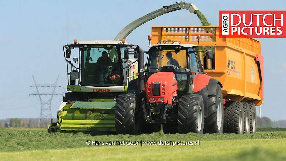 Claas Jaguar 930 | Grass silage | Gras hakselen | Loonbedrijf B. Hut | Same Iron | Eerste snede