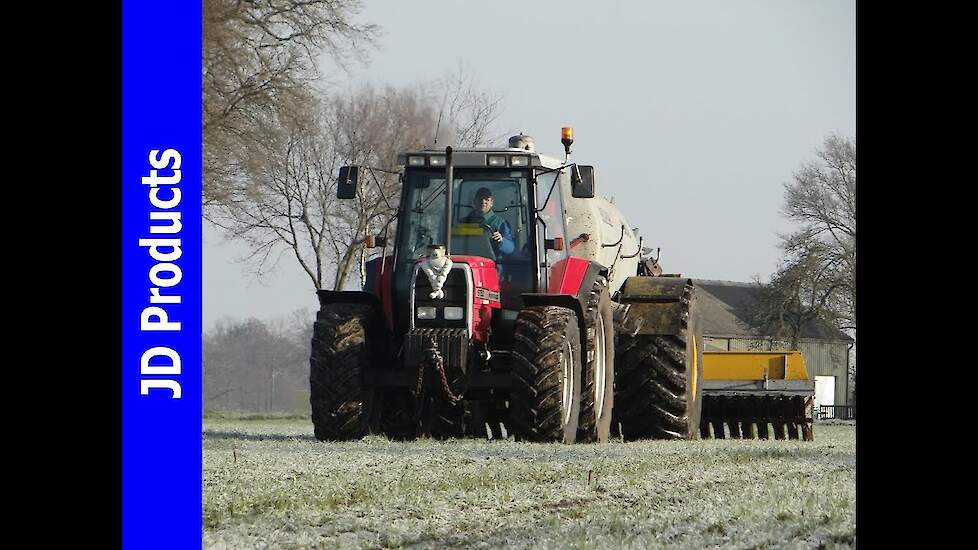 Massey Ferguson 6150/Bouwland bemesten/Spreading manure/Gülle ausbringen/Doornspijk/NL/2016/Tobroco