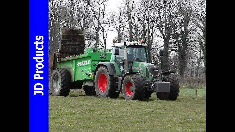 Fendt 820/Joskin/Mest strooien/Spreading manure/Mist streuen/Frens/Hulshorst/NL/2016