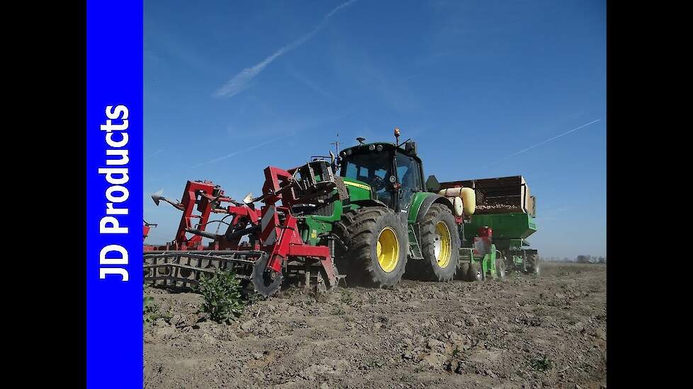 John Deere 6830/Aardappels poten/Planting potatoes/Kartoffeln pflanzen/Dronten/2016/Flevoland