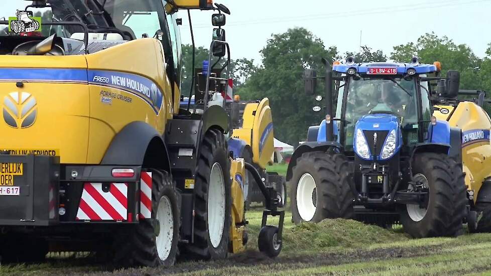 New Holland graslanddemo Geel België T6 T7 FR HD demo Trekkerweb