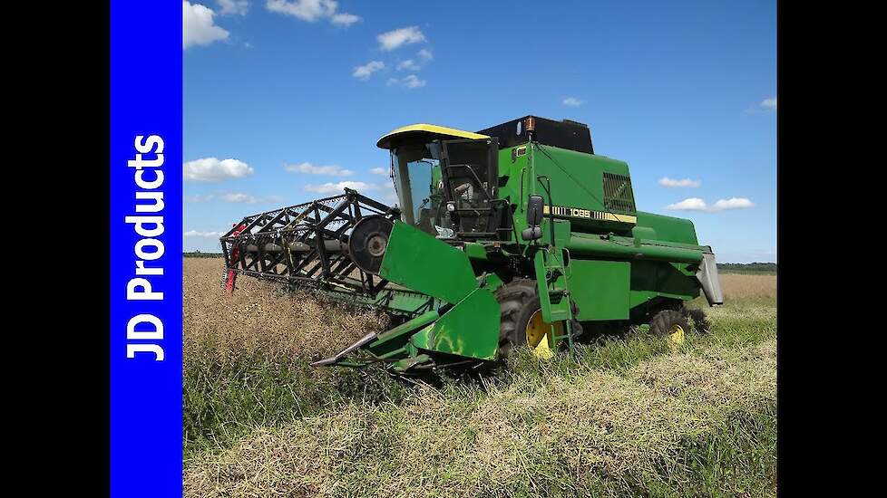 John Deere 1085/Koolzaad dorsen/Harvesting Oilseed Rape/Rapsernte/Elp/2016