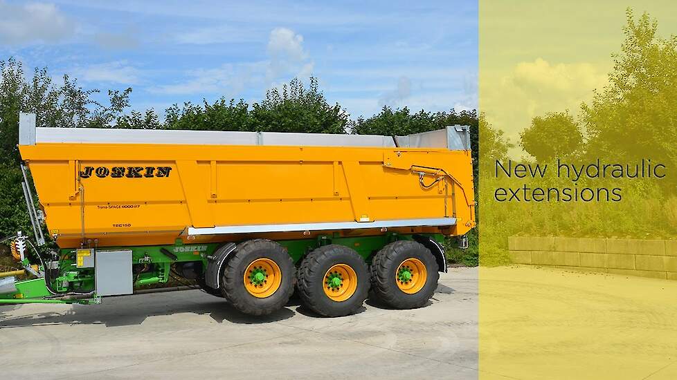 New hydraulic extensions on agricultural tipping trailers
