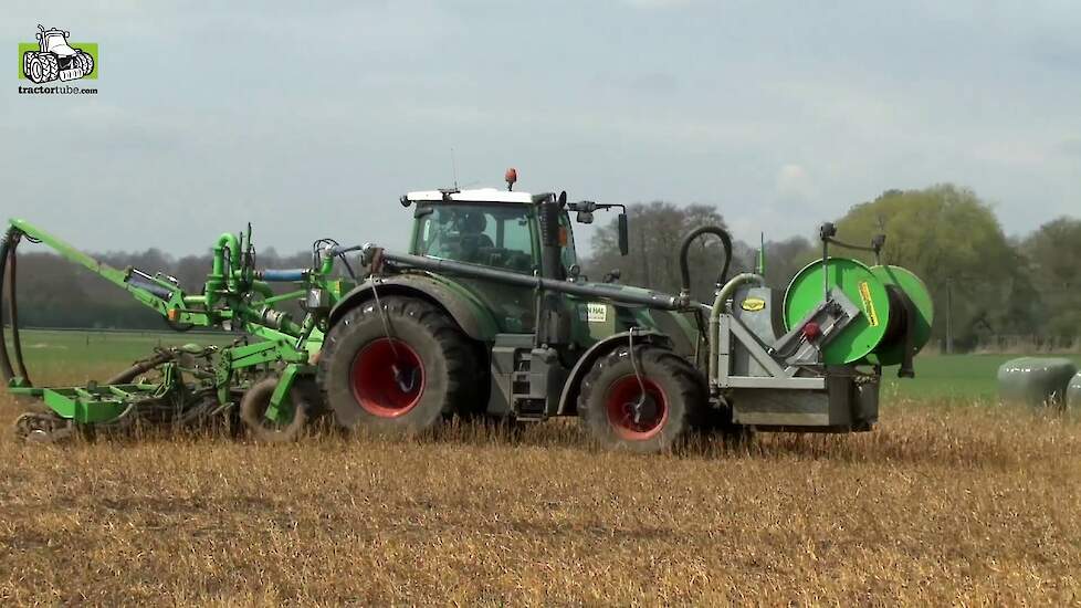 Sleepslangen met loonbedrijf van Hal en Fendt 724 Trekkerweb