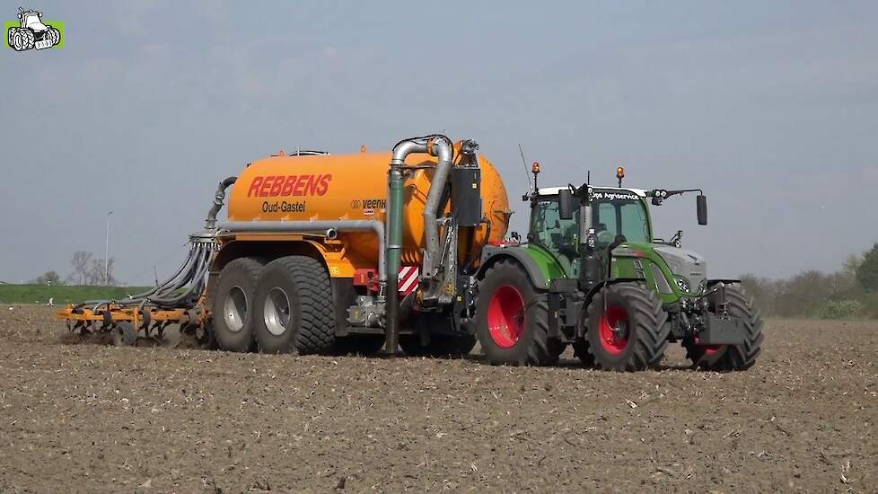 Veenhuis 22 kuubs premium tandem tank Fendt 724 Vario loonbedrijf Rebbens/ Lips Trekkerweb