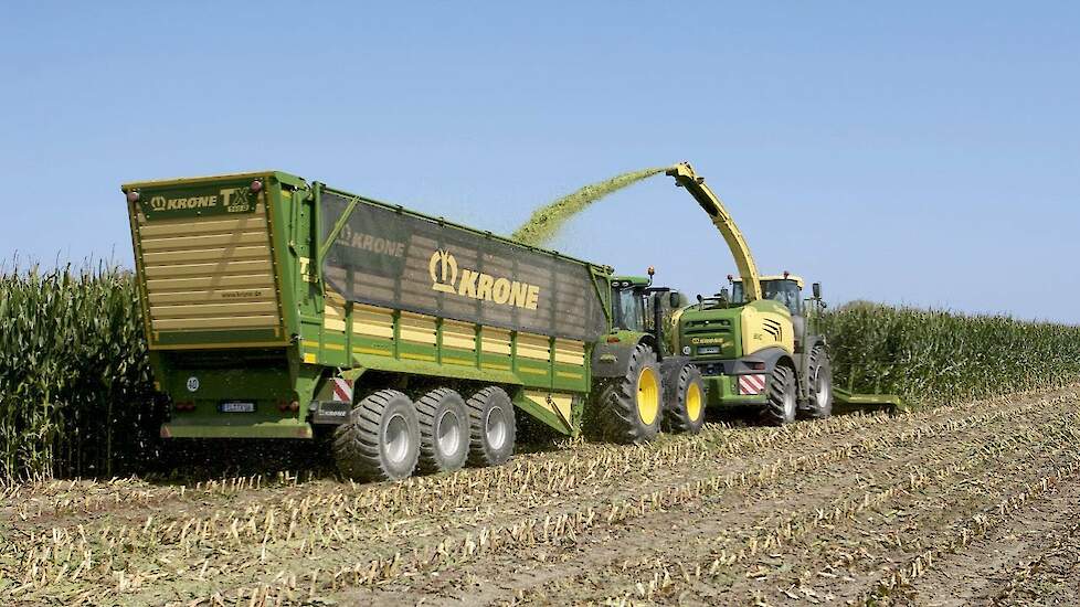 Maïs hakselen met Krone OptiMaize