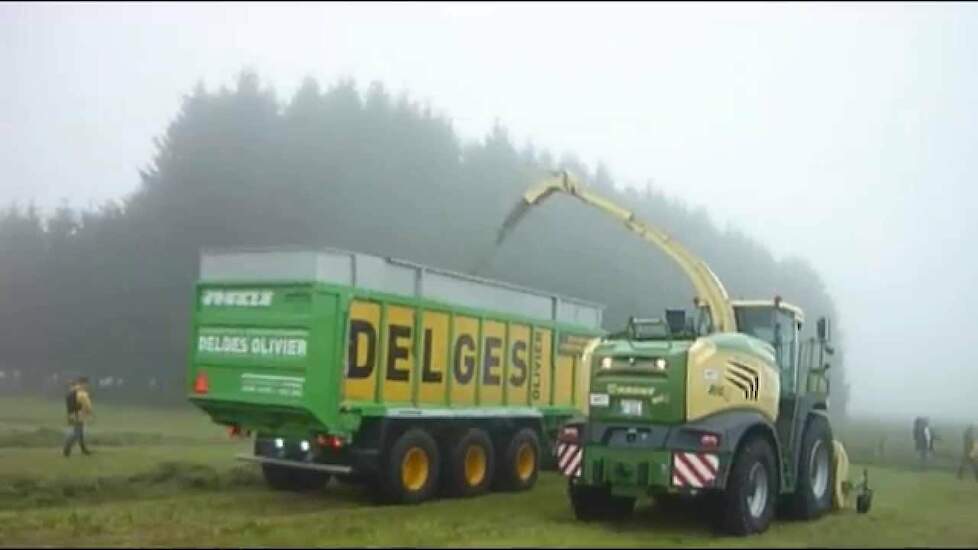 Krone op de graslanddemonstratie Journee de l'herbe in Libramont