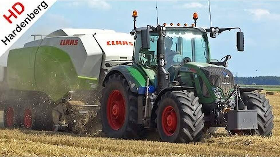 Pressing bales | 2x Fendt 724 Vario + 2x Claas Quadrant 5200RC | Balen persen | Jan Bakker | 2017.