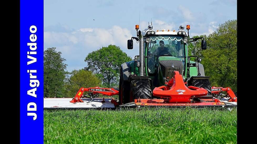 Fendt 828/NEW Kuhn Triple/Visch BV/Gras maaien/Mowing grass/Gras mähen/Doornspijk/2018