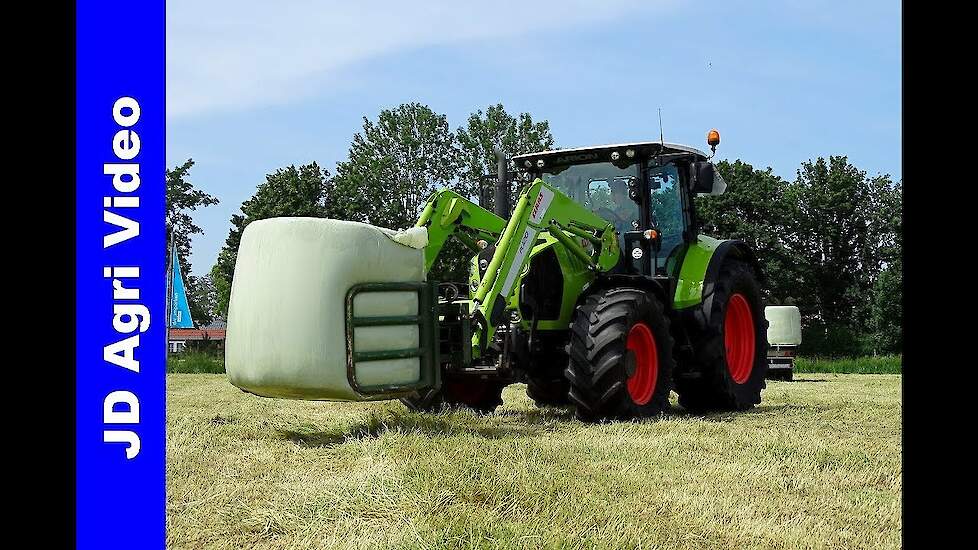 Claas Arion 530|Cab ride|Balen laden|Collecting bales|Lankman|Ballen laden|Hulshorst|2018