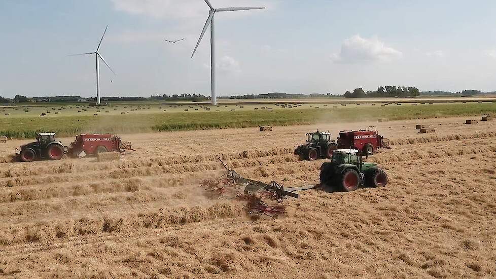 Fendt met Freeman 1592 grootpakpers graszaad hooi persen