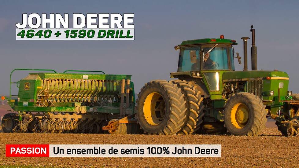 Youngtimer / Tracteur JOHN DEERE 4640 & semoir JD 1590