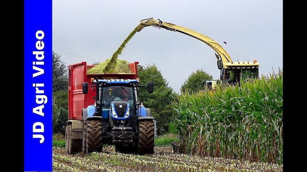 Mais hakselen 2018 + Kuilwerk | Krone BigX 500 | Liebherr | van Es | Rossum | New Holland