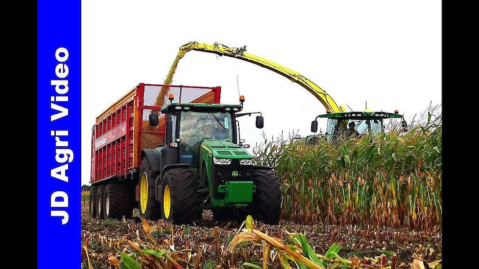 Mais hakselen 2018 | John Deere 8800i+8345R+8335R+8295R | Vroege | Dalen | Maishäckseln