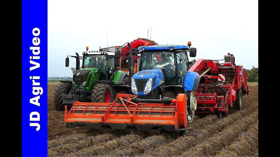 Aardappel oogst 2018 | Fendt 826+Grimme+Claas Axion 850 | Jan Bakker+Schlepers | Harvesting potatoes