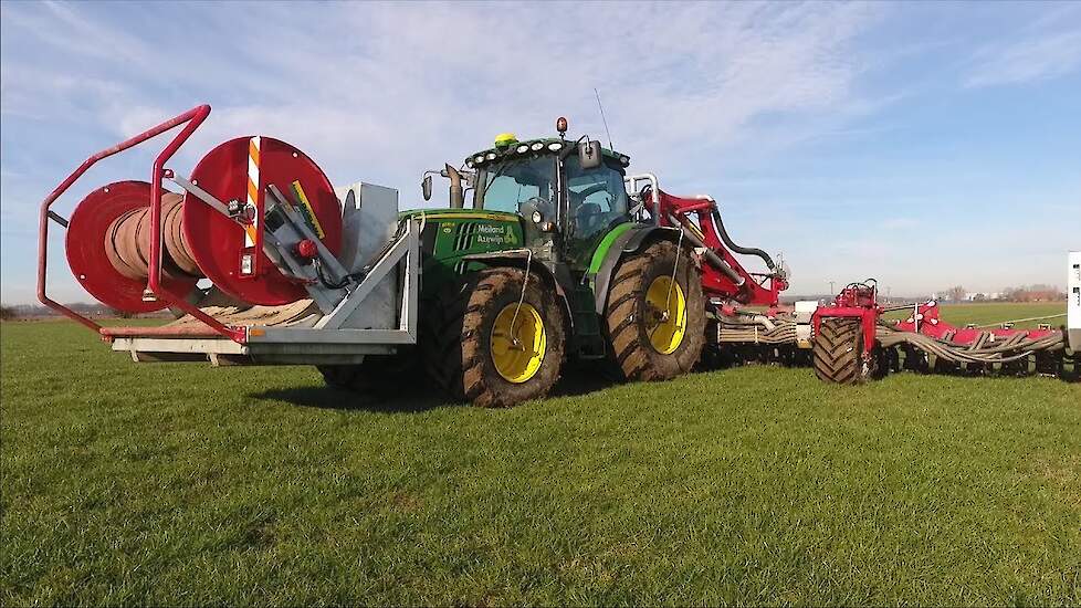 John Deere 6170R Roelama graslandbemester loonbedrijf Meiland uit Azewijn 2019