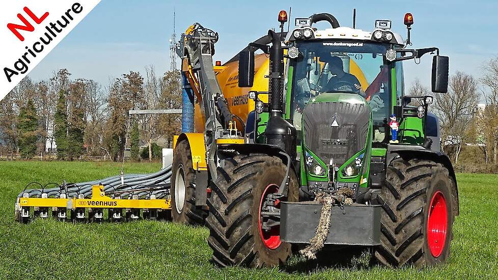 Injecting slurry 2019 - Fendt 826 Vario Nature Green + Veenhuis - Grasland bemesten - Donkersgoed.