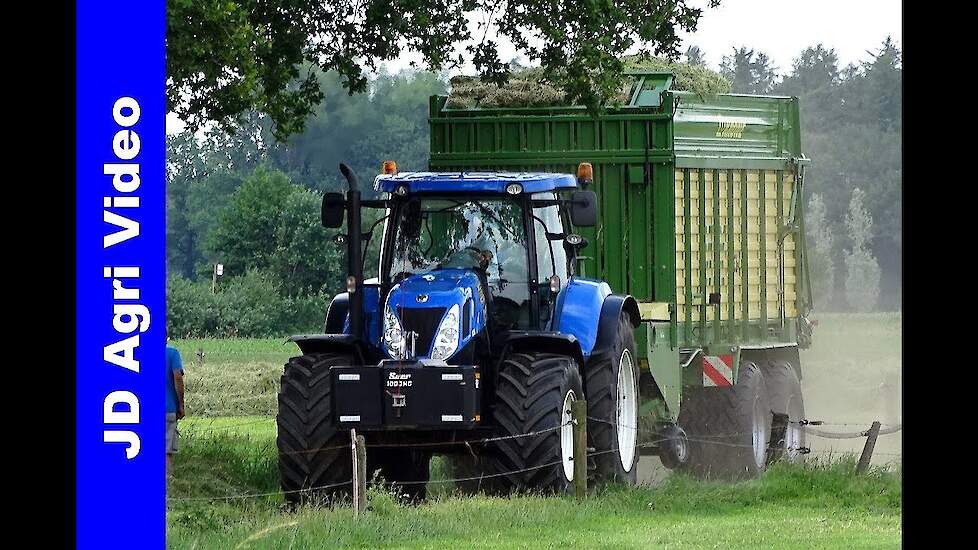 New Holland T7.260 + T7030 | Grass silage | Gras inkuilen | Lozeman Raalte | Krone | 2019