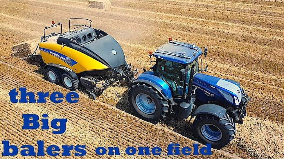 Three NEW HOLLAND big balers | Big field 71 acres (29 ha)  | The Netherlands | Termote