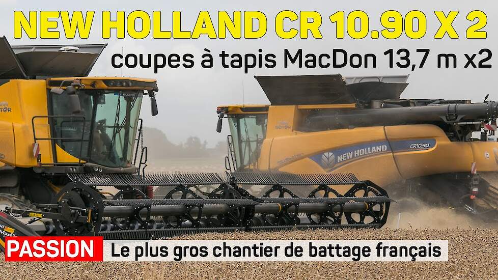 28 mètres et 1400 chevaux! Le plus gros chantier de battage français