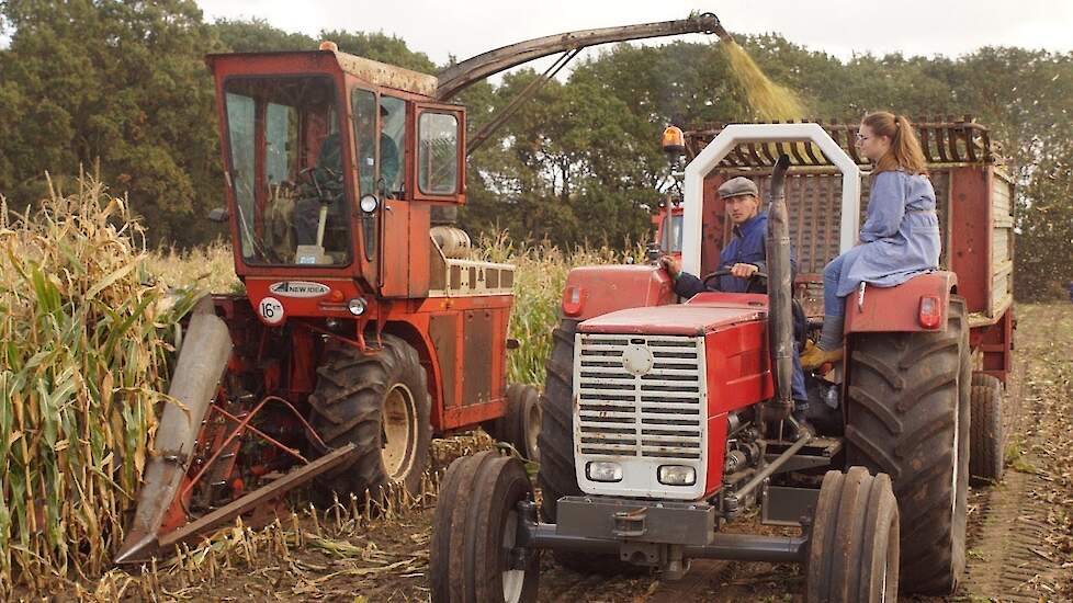 Een New Idea Uni-system in de snijmais | Old-timer hakseldag Dalen