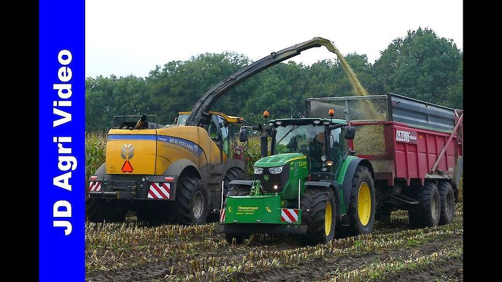 Maishakselen 2019 | New Holland FR550 + John Deere 6215R + Dezeure | Timmerman Staphorst |  Maize