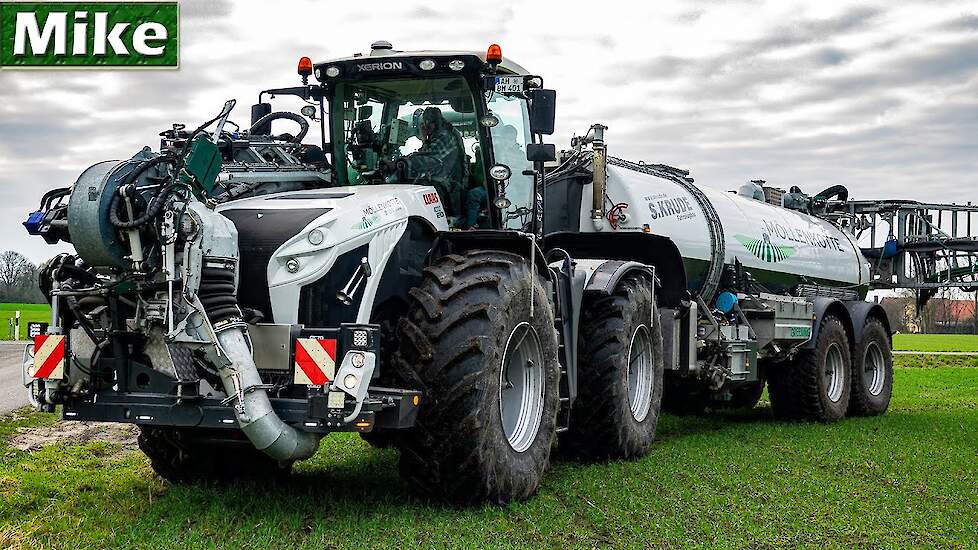 2020 | White Claas Xerion 4000 + 28m³ Krude Schwanenhalsfass | Gülle fahren | LU Möllenkotte.