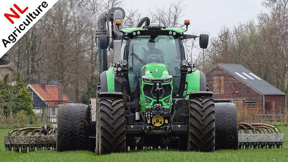 Injecting slurry 2020 ● Deutz-Fahr Agrotron 6215 TTV + Jako ● Grasland bemesten ● Heerikhuize.