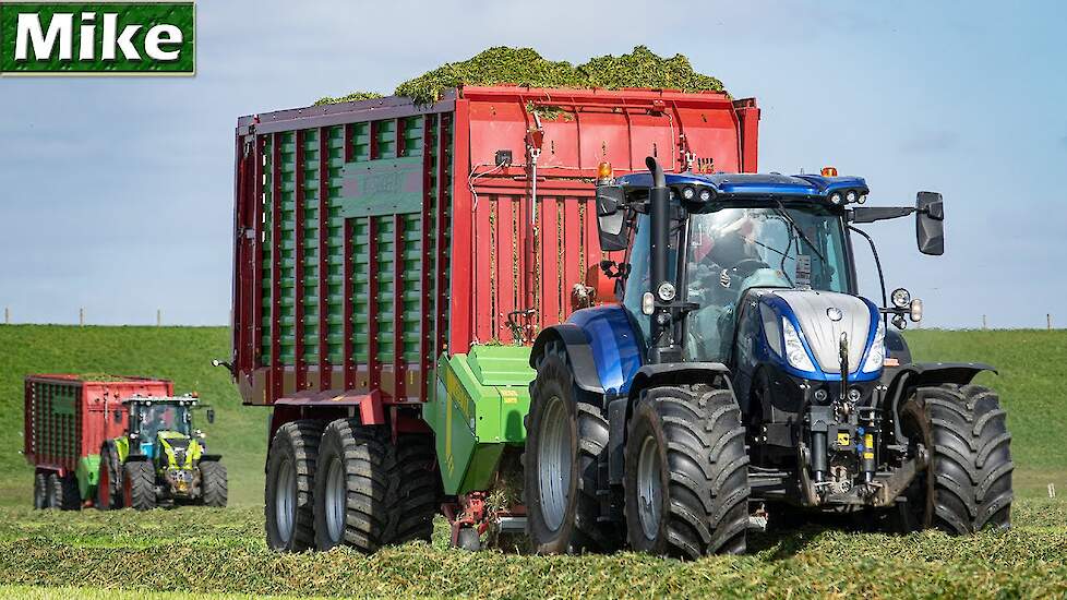 2020 | First Cut of Grass Silage | New Holland T7.245 + Claas Axion 850 | M. Verhoef BV.