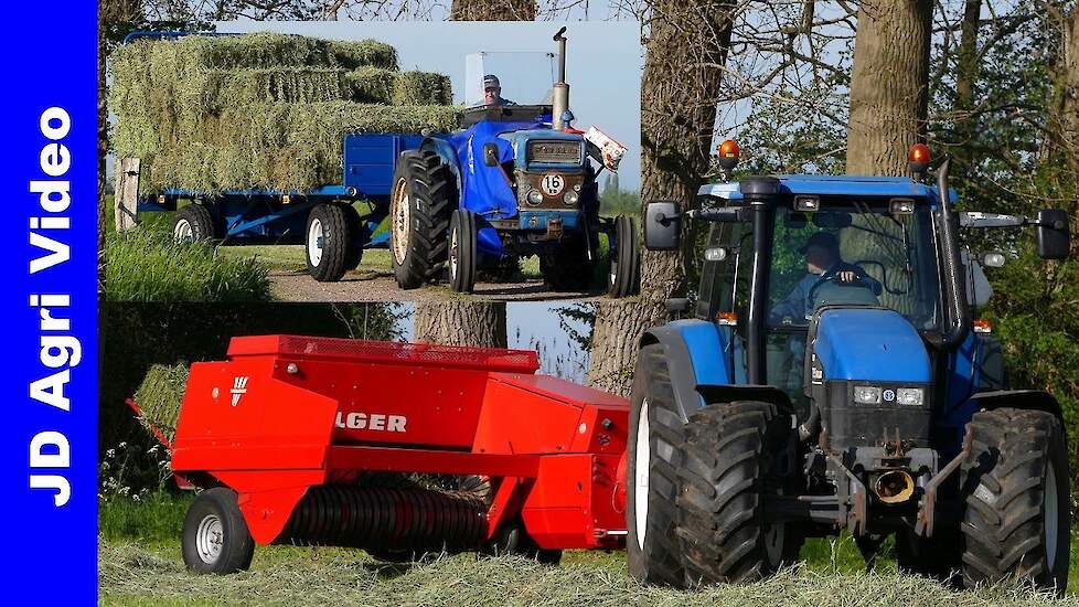 2020 | Hooibalen persen | NH TS115 + Welger + Ford 3000 | Pressing bales | van Engelen Nunspeet