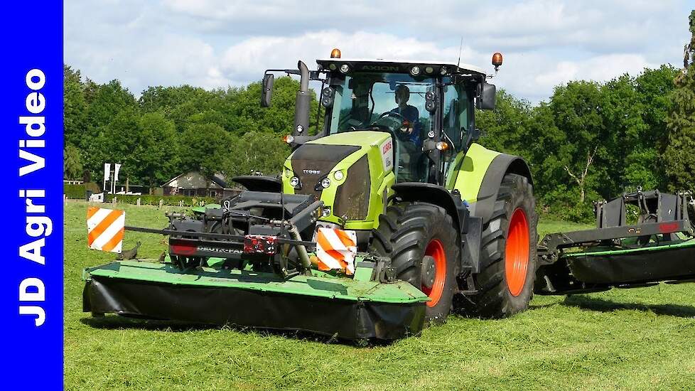 2020 | Claas Axion 830 + Vicon Triple | Gras maaien | Mowing Grass | Mähen | Ecoferm Kroes Uddel