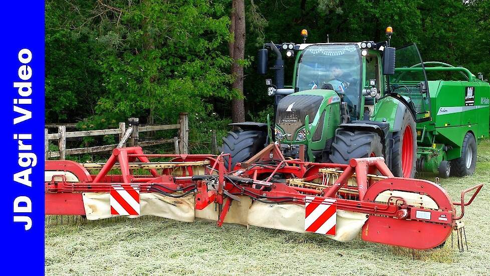 Gras harken + Balen | Fendt 720 + PZ Zweegers + McHale | Raking + pressing Bales | MJ Uddel | 2020