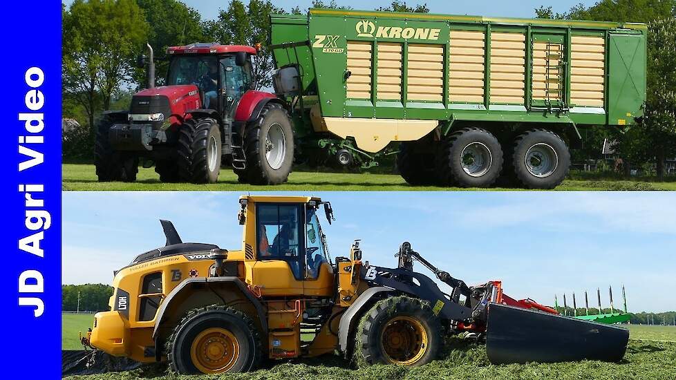 3x Case IH Puma + Krone ZX 430 + Volvo L70H | Gras inkuilen | Grass silage | Tuller Bathmen | 2020