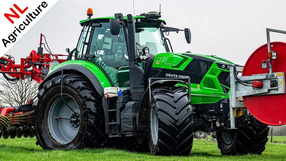 Injecting slurry 2020 ● Deutz-Fahr 6215 TTV + Roelama ● Sleepslang bemesten ● Peters Haps.