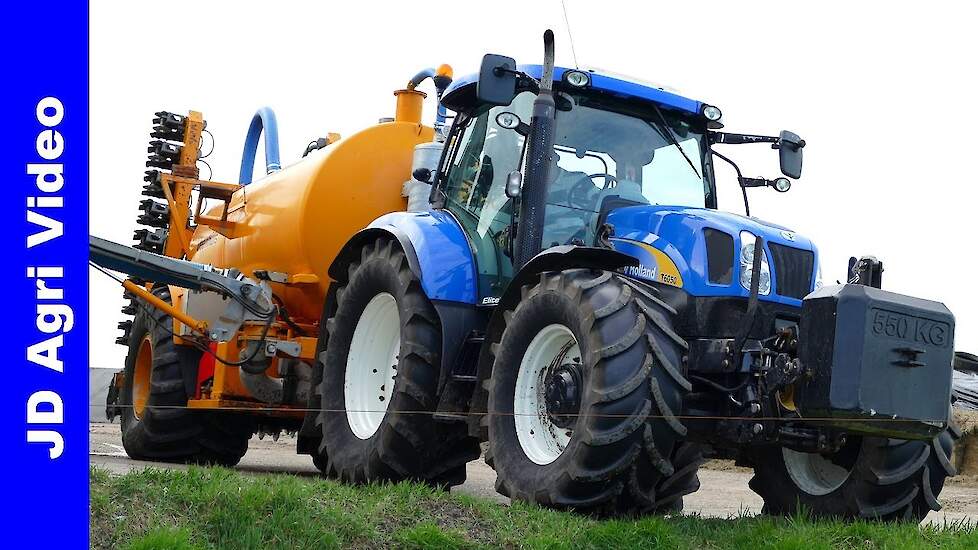 New Holland T6050 + Veenhuis | Mest injecteren | Injection slurry | van Engelen Nunspeet | 2020