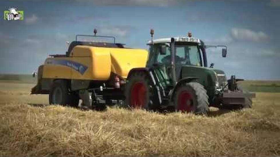 Vierkante balen persen met New Holland en Fendt