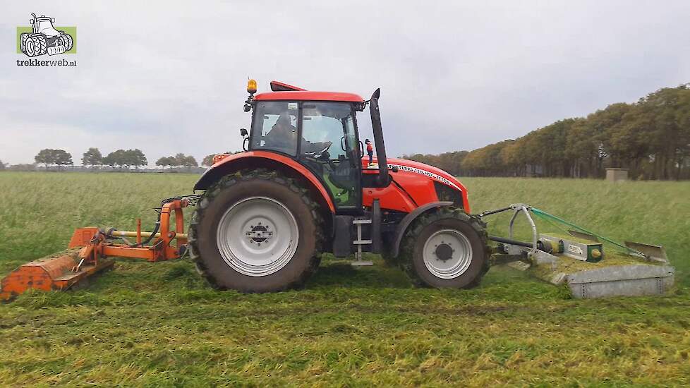 Groenbemester maaien met Major HD909 weilandbloter Trekkerweb