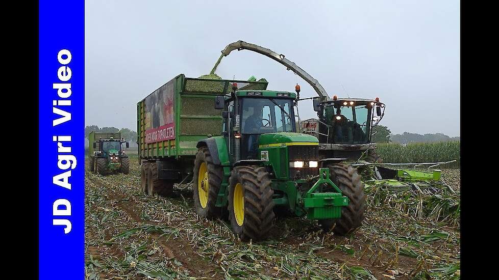 Stormschade mais hakselen/Claas Jaguar 950/Derks/Haps/Harvesting maize/Maishäckseln