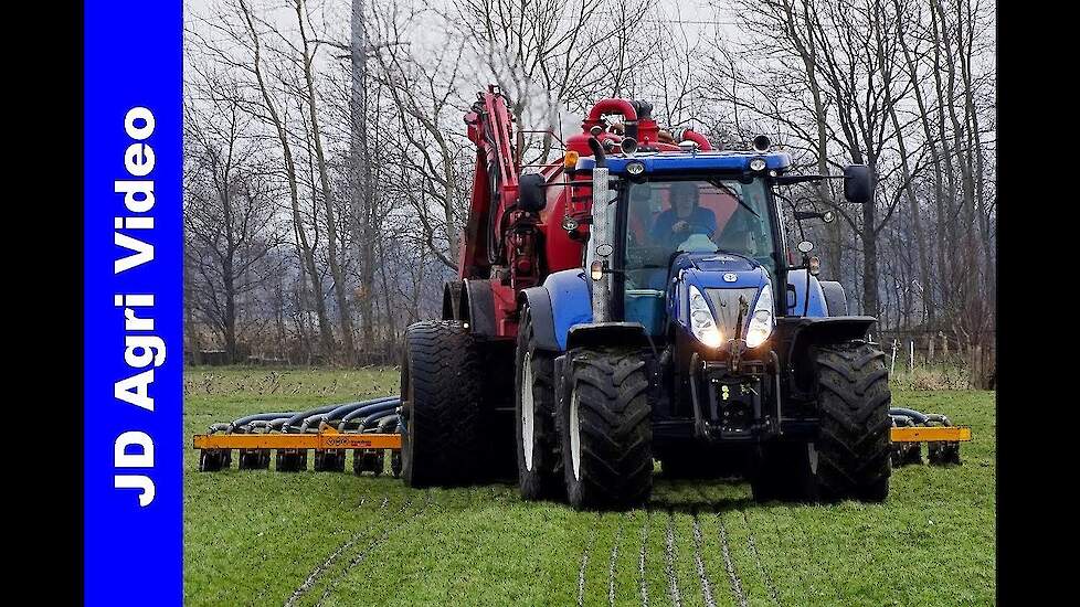 2018/New Holland T7.270/Mest injecteren/Injection slurry/Gülle ausbringen/van Klompenburg