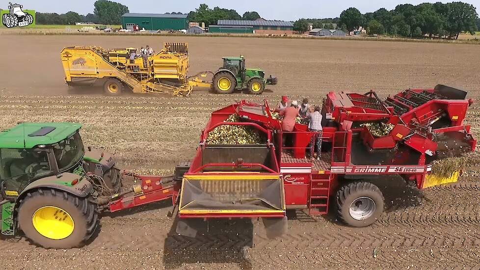 Uien rooien en laden Grimme ,Ropa en Holaras Trekkerweb