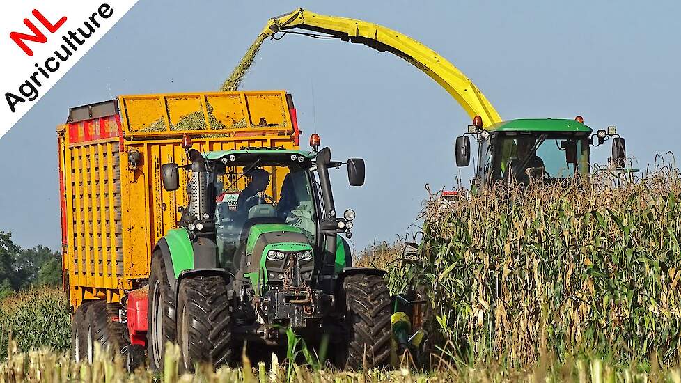 Mais hakselen 2020 ● John Deere 6750 ● Deutz-Fahr & New Holland & Case ● Van den Brink ● Vlastuin.