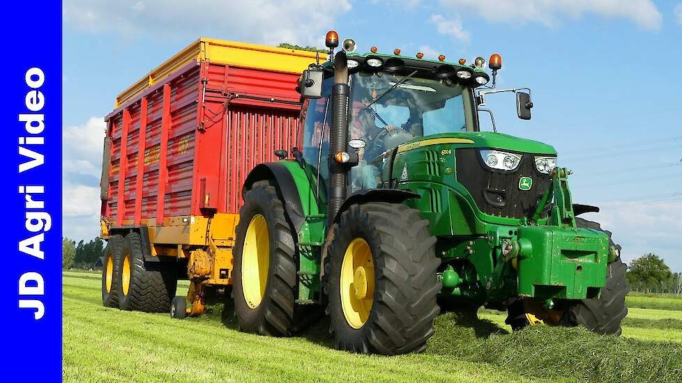 John Deere 6150R + JCB 427 | Gras inkuilen | Grass silage | Riphagen Vaassen | Gras einfahren | 2020