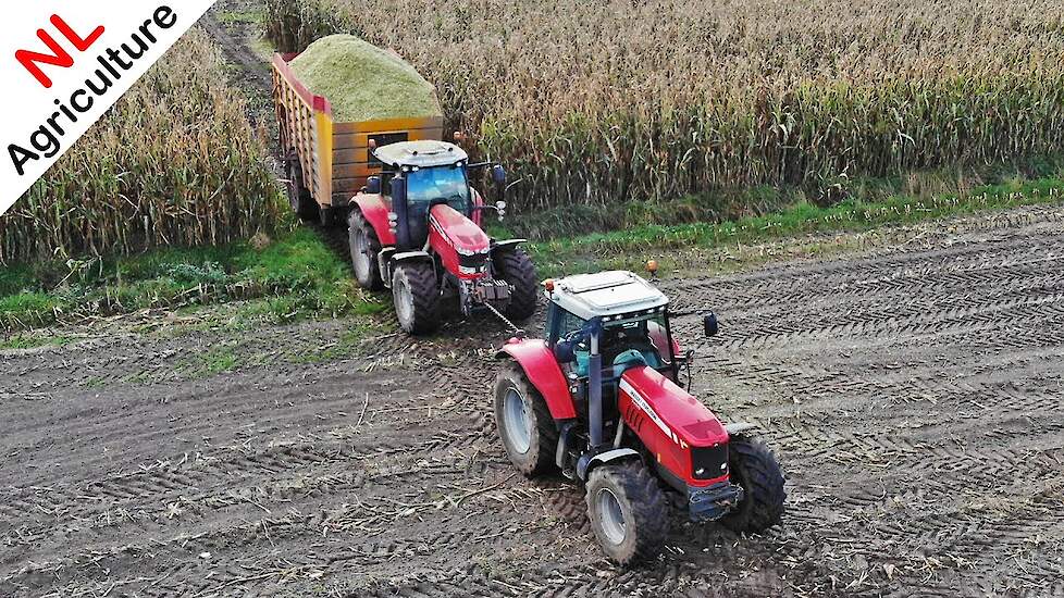 Modderen in de mais 2020 ● Massey Ferguson + John Deere ● Stuck in the mud ● Vlastuin & Ploeg.
