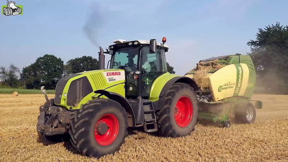 Claas Axion 820 met Krone Comprima V180 XC