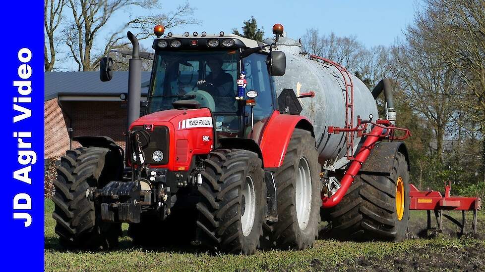 Massey Ferguson 6480 | Bouwland bemesten | Injection slurry | Gülleeinarbeitung | de Weerd Elspeet