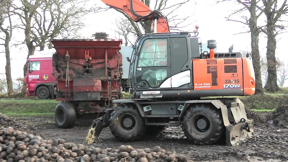 AARDAPPELS LADEN VOOR DE AVEBE HITACHI ZA X 170 W