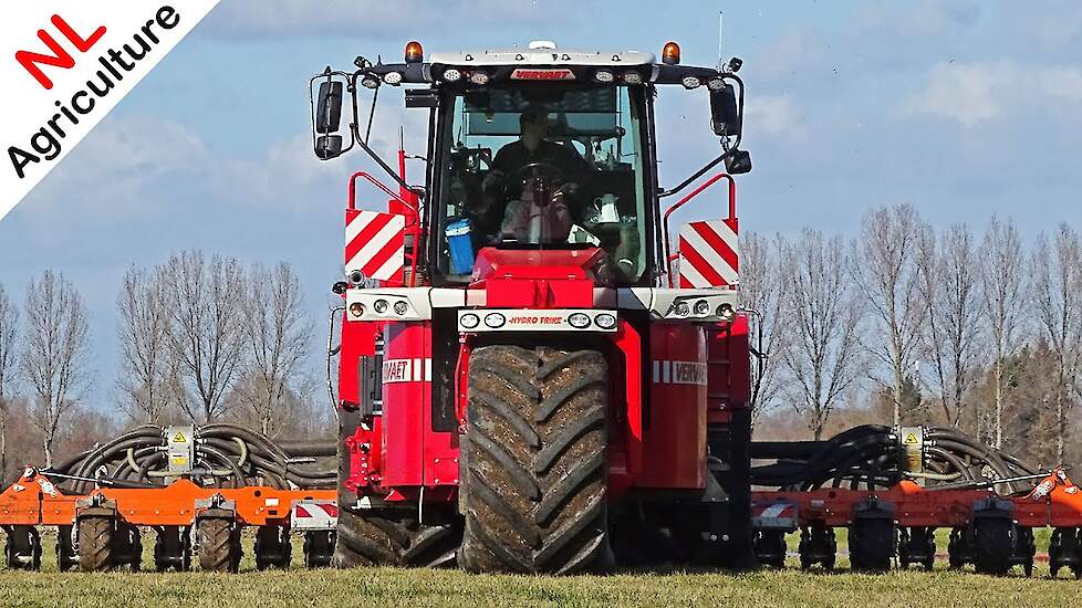 Grasland bemesten met Vervaet Hydro Trike en Schouten sleepslang ● Bongers