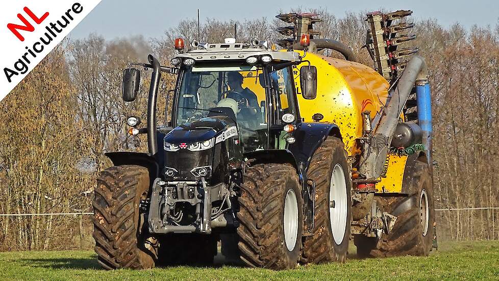 Slurry 2021 ● Grasland bemesten met Massey Ferguson 7719 S en Veenhuis ● W. Ploeg