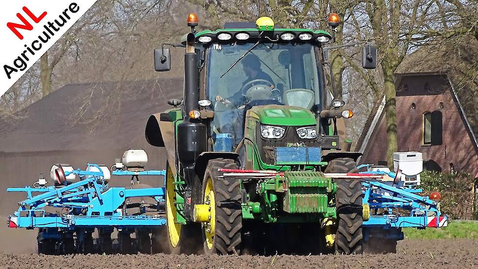 Sowing Onions ● Uien zaaien met John Deere 6130R en Monosem ● Heyboer ● 2021