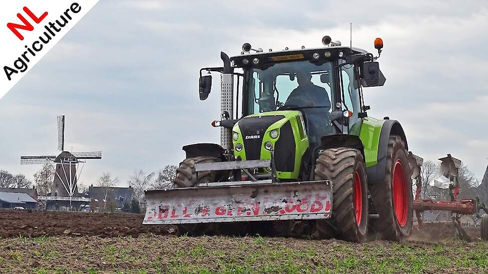 Ploughing | Ploegen met Claas Arion 550 en Kverneland | Brouwer | 2021